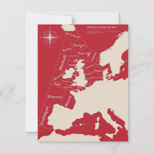 Cartaz de Envio Britânico Vermelho Vintage