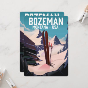 Cartaz de esqui Bozeman Montana