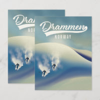 Cartaz de esqui de Drammen Noruega