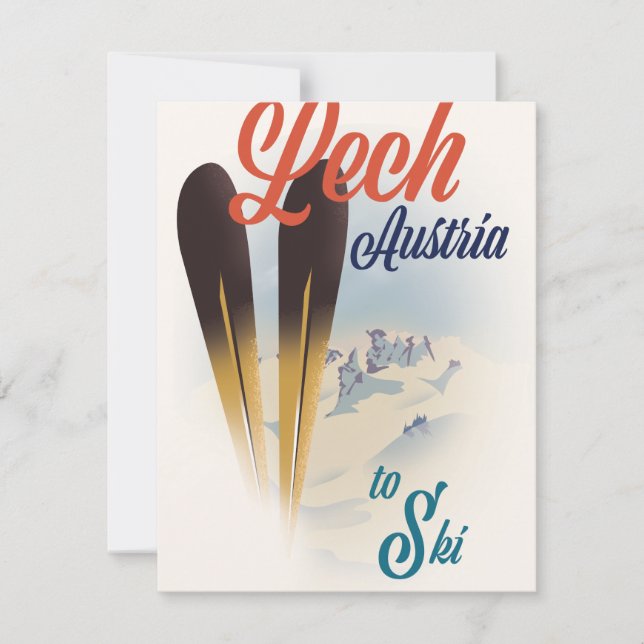 Cartaz de esqui Lech Áustria (Frente)