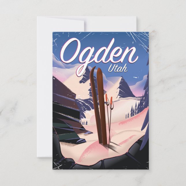 cartaz de esqui ogden, Utah (Frente)