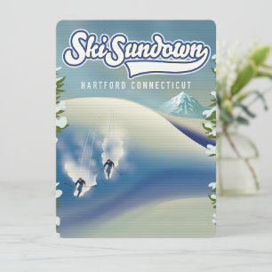 Cartaz de esqui Sundown Hartford Connecticut