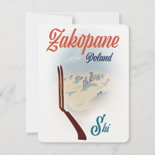 Cartaz de esqui Zakopane Polônia