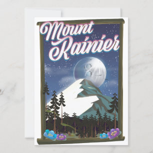 Cartaz de férias do Monte Rainier.