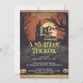 Cartaz de Filme de Terror Convite para Festa de Ha