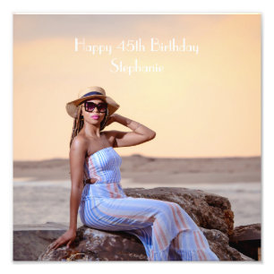 Cartaz de Foto Personalizado Feliz Aniversário