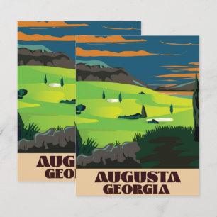 Cartaz de golfe de Augusta Geórgia