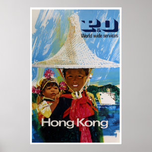 Cartaz de Hong Kong Impressão Chinesa Arte Asiátic