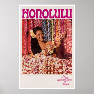 Cartaz de Honolulu Havaí Viagem Arte Impressão Hav