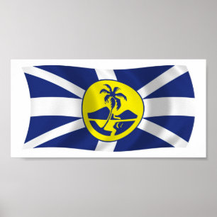 Cartaz de impressão da bandeira da Ilha Lord Howe