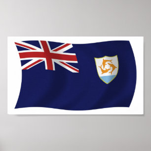 Cartaz de Impressão da Bandeira de Anguilla