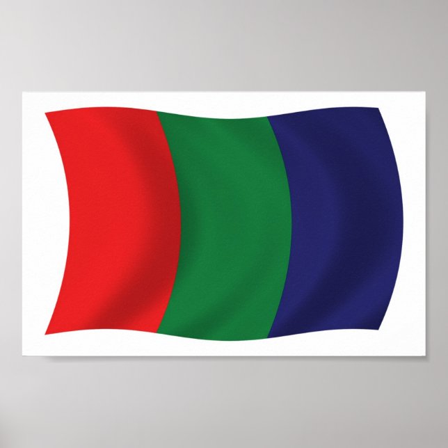 Cartaz de Impressão da Bandeira de Marte (Frente)