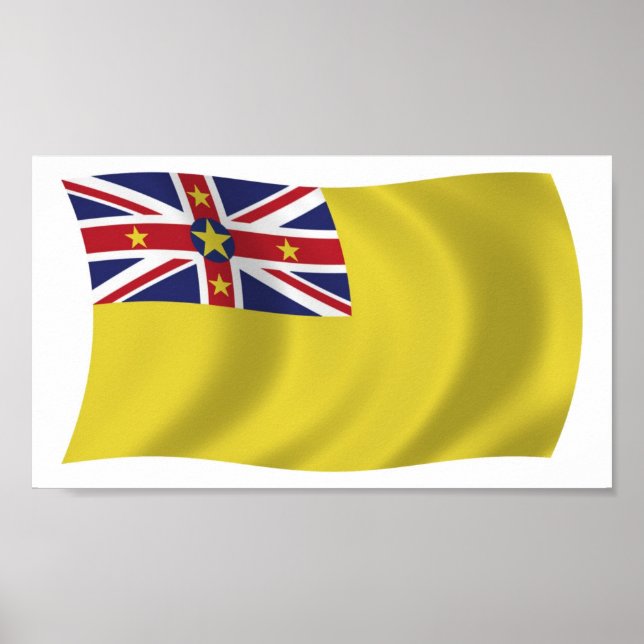 Cartaz de Impressão da Bandeira de Niue (Frente)
