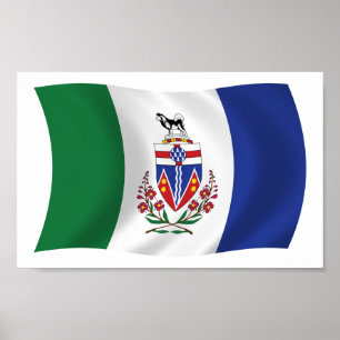 Cartaz de impressão da bandeira de Yukon