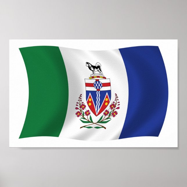 Cartaz de impressão da bandeira de Yukon (Frente)