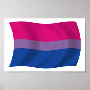 Cartaz de Impressão da Bandeira do Orgulho Bissexu