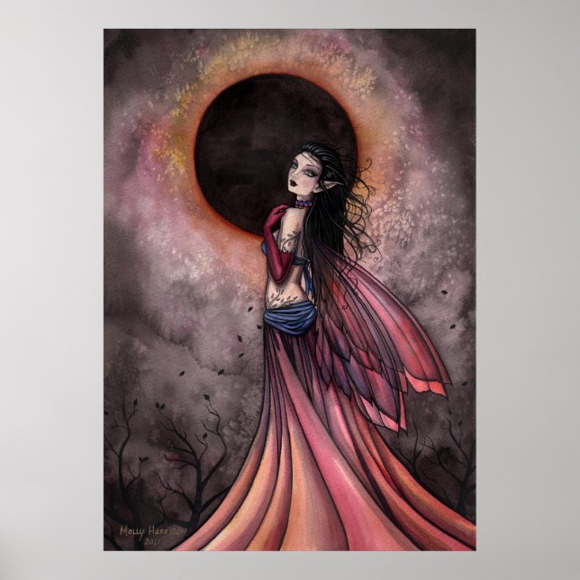 Cartaz de Impressão da Fada da Fantasia do Eclipse (Frente)
