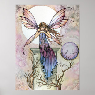 Cartaz de Impressão da Fada Gótica Lua Celestial
