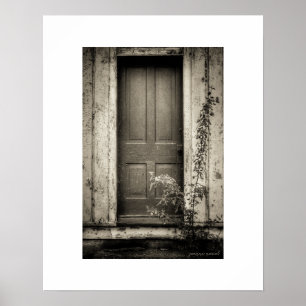 Cartaz de Impressão da Porta de Edifício Abandonad