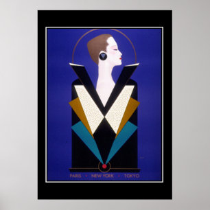 Cartaz de Impressão de Anúncio de Moda Vintage