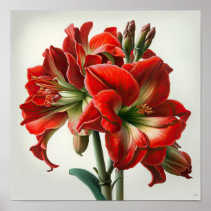 Cartaz de Impressão de Arte da Flor de Amarílis Ve