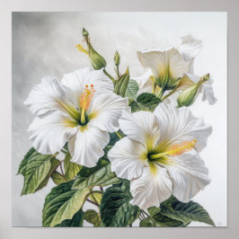 Cartaz de Impressão de Arte de Flor de Hibisco Bra