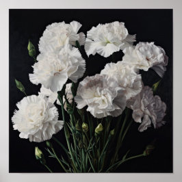 Cartaz de Impressão de Arte de Flores de Cravo Bra