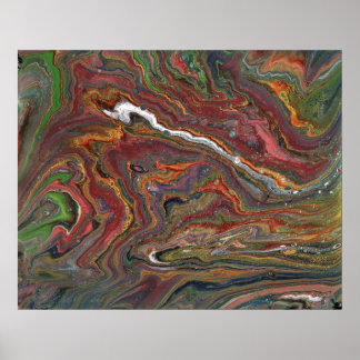 Cartaz de impressão de geodo abstrato acrílico Zin
