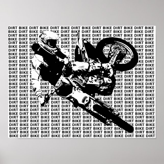 Cartaz de Impressão de Motocross de Bicicleta de T (Frente)