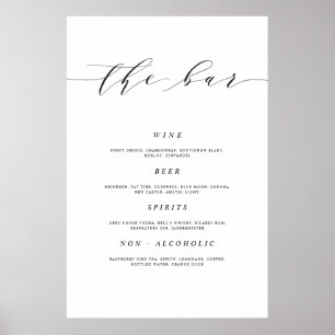 Cartaz de impressão de sinal de barra de casamento