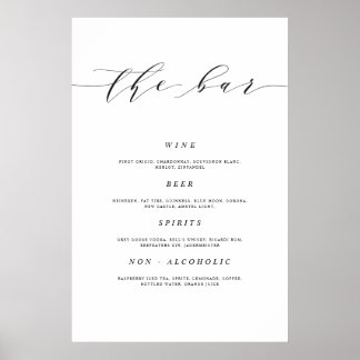 Cartaz de impressão de sinal de barra de casamento