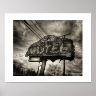 Cartaz de Impressão de Sinal de Motel Estrela Vint