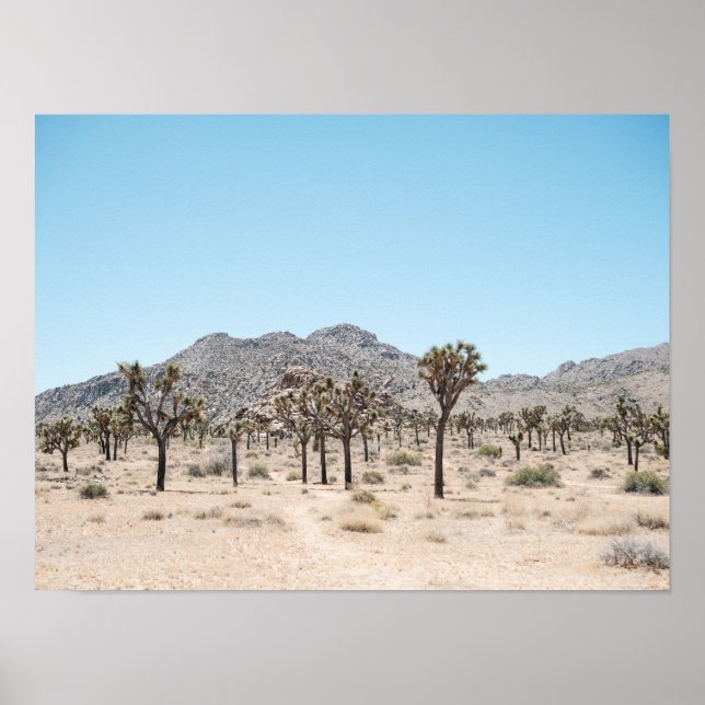 Cartaz de Impressão do Parque Joshua Tree em Papel (Frente)