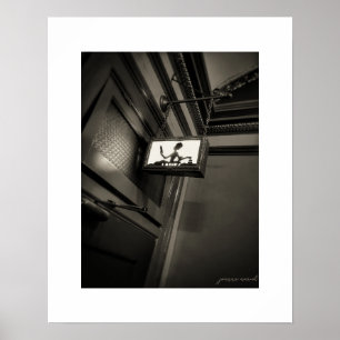 Cartaz de Impressão do Teatro Sepia Banheiro Femin