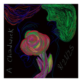 Cartaz de Impressão Floral Africana Colorida Brilh