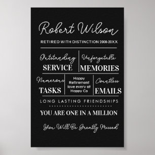 Cartaz de Impressão Personalizado para Aposentador