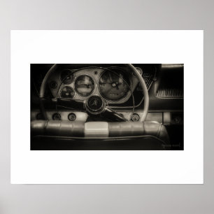 Cartaz de Impressão Sepia Vintage Plymouth Fury