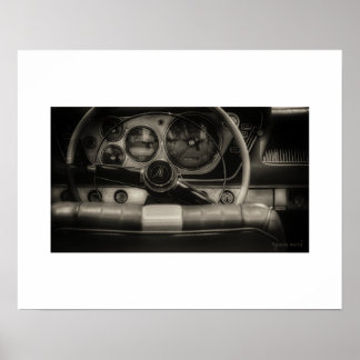 Cartaz de Impressão Sepia Vintage Plymouth Fury