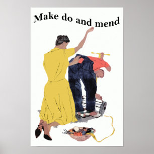 Cartaz de Impressão Vintage Faça e Conserve
