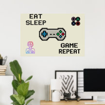 Cartaz de Jogos – Impressão de Parede de Pixel Art