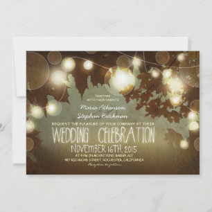cartaz de luzes convite para casamento
