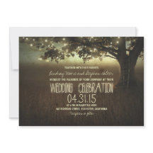 cartaz de luzes convite para casamento