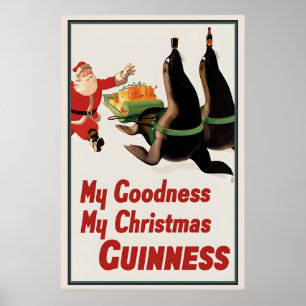 Cartaz de Natal Guinness Impressão John Gilroy