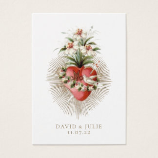 Cartaz de Oração de Casamento Católico do Coração 