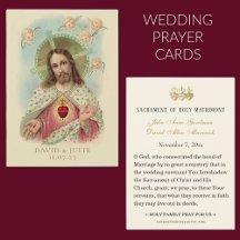 Cartaz de oração de casamento católico sagrado de 