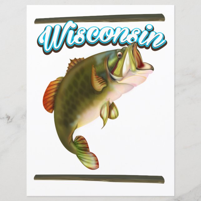 Cartaz de pesca de Wisconsin (Frente)