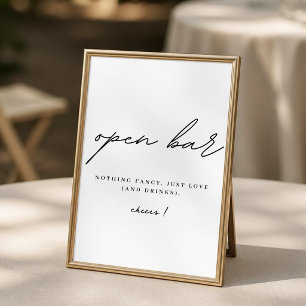 Cartaz de Poster de Bar Aberto para Casamento Mini