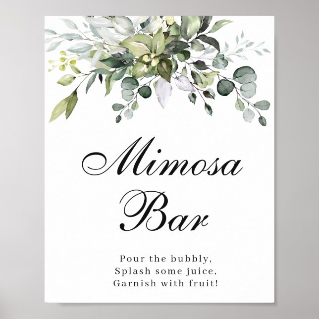 Cartaz de Poster de Bar de Eucalipto Mimosa (Frente)