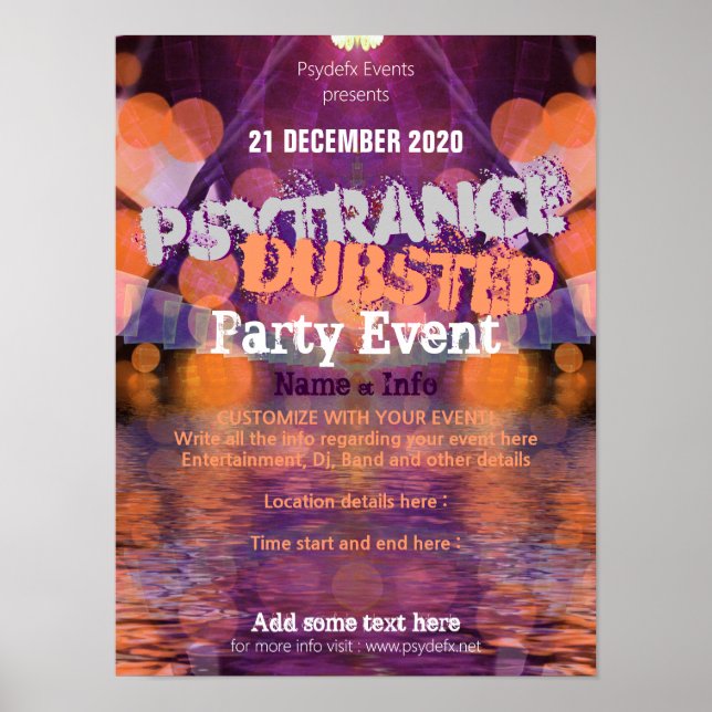 Cartaz de Poster de Evento de Festa na Piscina Rox (Frente)
