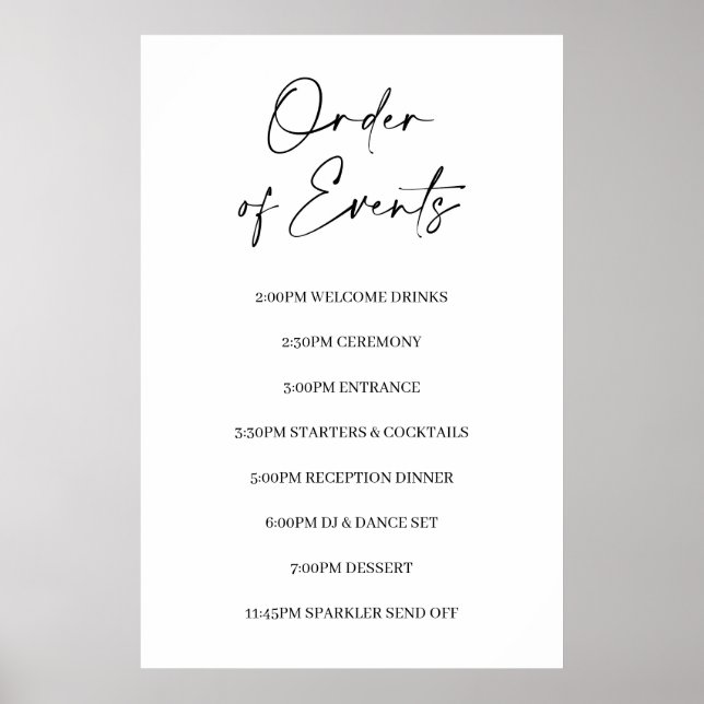 Cartaz de Poster de Eventos de Casamento Minimalis (Frente)